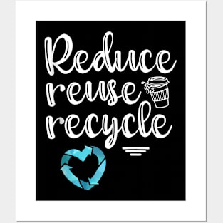 Plastic Recycling Heart Earth Day Posters and Art